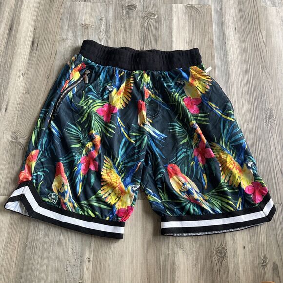 American Stitch Tropical Parrot Floral Shorts Size Large - Picture 1 of 5